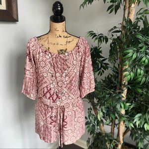 Samantha Dru at Anthropologie Wine Romper
